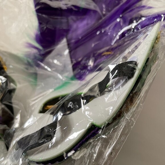 2 Mardi Gras Feather Masquerade Masks - Picture 6 of 8